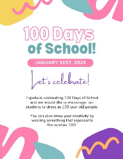 100 Days of School flyer